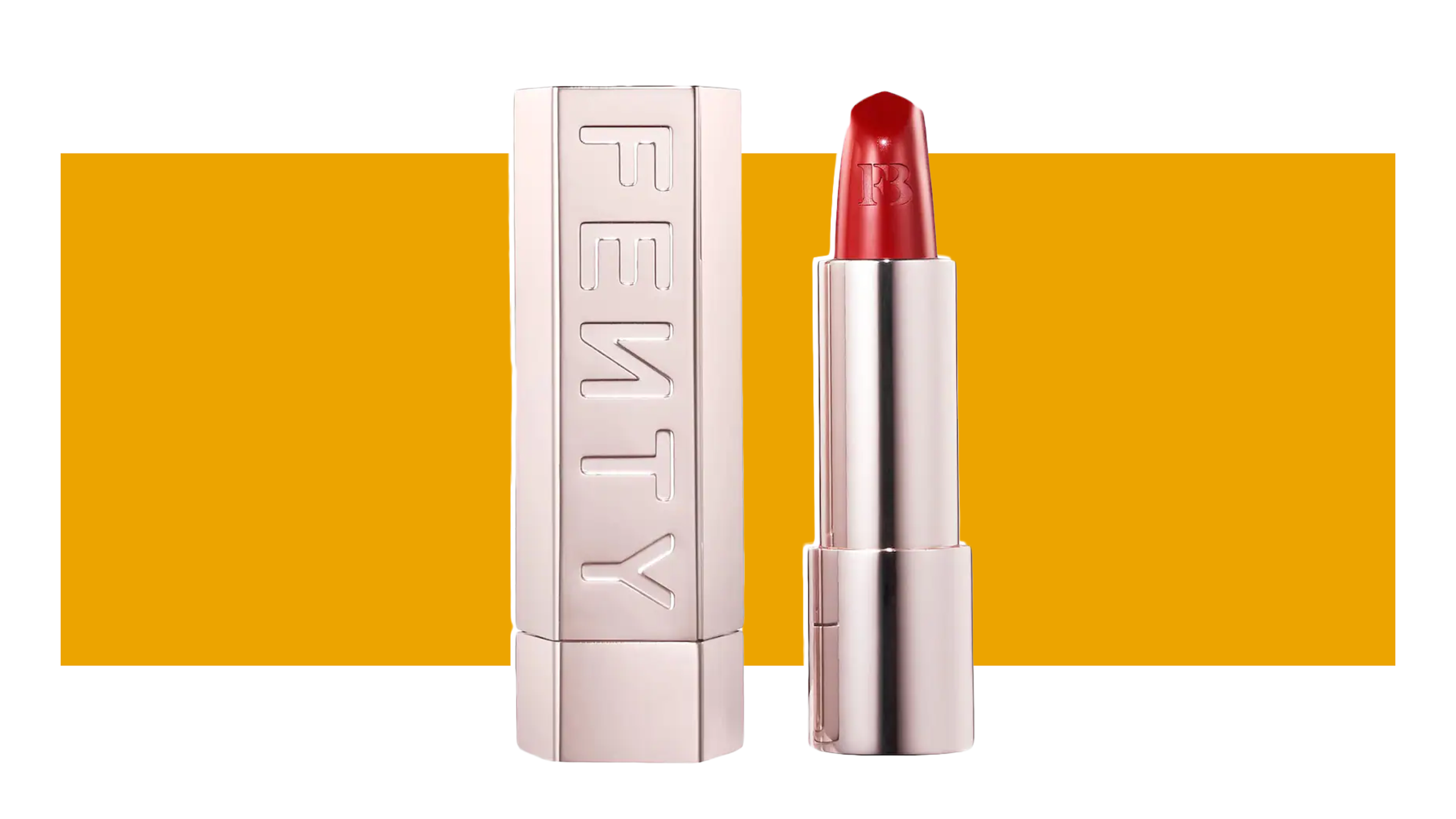 Choose this classic-red Fenty Icon The Fill Semi-Matte Refillable Lipstick.