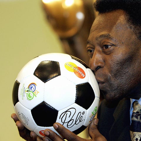 LEIPZIG, Germany:  Brazilian football legend Pele 