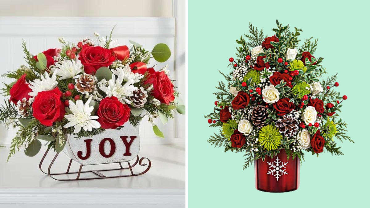 You can order bouquets from these flower delivery services for Christmas