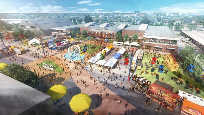 A master plan for the Ohio Expo Center & State Fair released Thursday included this artist rendering depicting a planned 