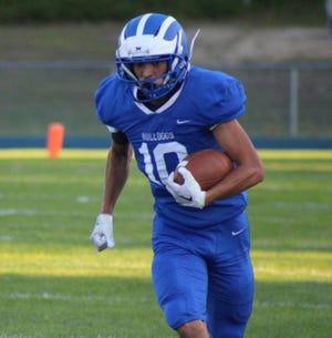 Inland Lakes senior defensive back Sam Mayer (10) recently earned a spot on the Associated Press 8-Player All-State football team as an honorable mention.