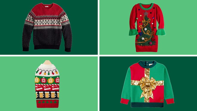 Ring-in the holiday season with these ugly Christmas sweaters.
