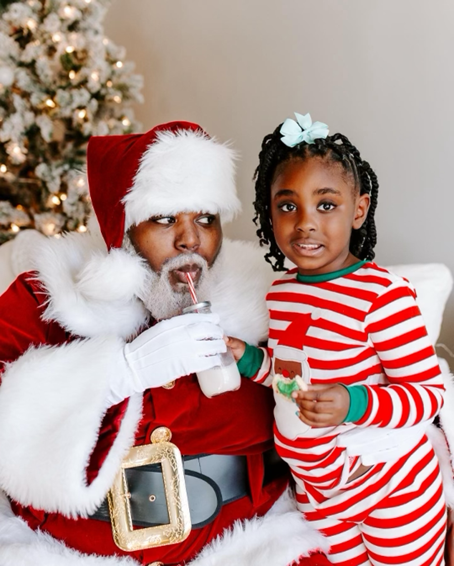 Chris Kennedy, a Black Santa from Little Rock, Arkansas, said it was important to make sure his 6-year-old daughter, Emily, saw herself represented in all holiday celebrations, including Easter and Christmas. "We always wanted Black decorations and try to find Black Santas to make sure she knows people like her are a part of the actual world," Kennedy said.