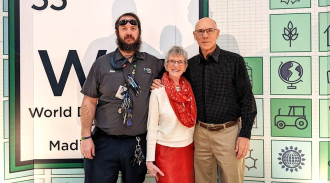 Adam Alesch, from left, Marge and Bob Kaether were recognized as 2022 Friends of Expo at the annual World Dairy Expo event. Berta Hansen (not pictured) also was recognized.