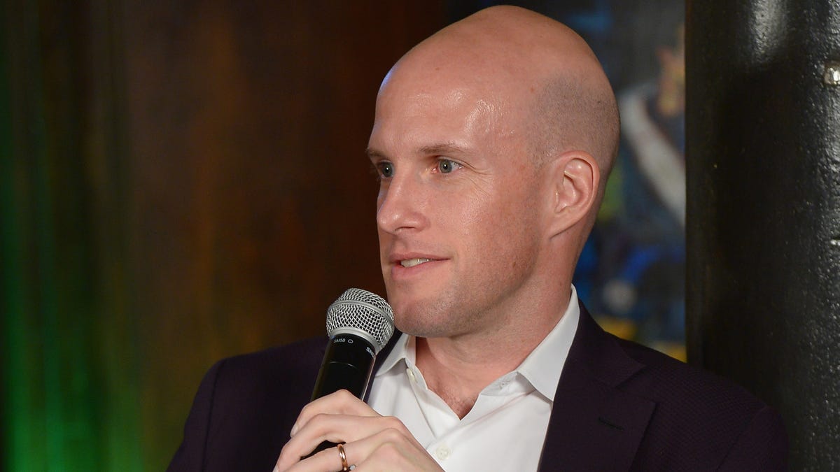 Grant Wahl speaks on a panel discussion at the 2014 Kicking + Screening Soccer Film Festival New York, presented by Budweiser, on April 8, 2014 in New York City.