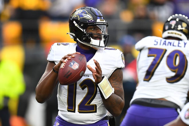 Quarterback Anthony Brown made his NFL debut for the Ravens against the Steelers on Sunday.