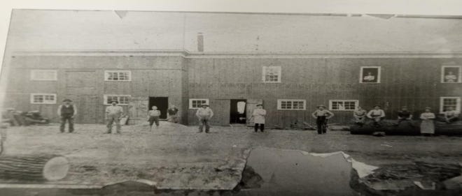 The Baumeister Factory, shown here, was Rockwood’s largest and most famous producer of baskets. It was located on Church Street, where St. Mary’s Church is located today.
(Photo: PROVIDED BY ROCKWOOD AREA HISTORICAL SOCIETY)