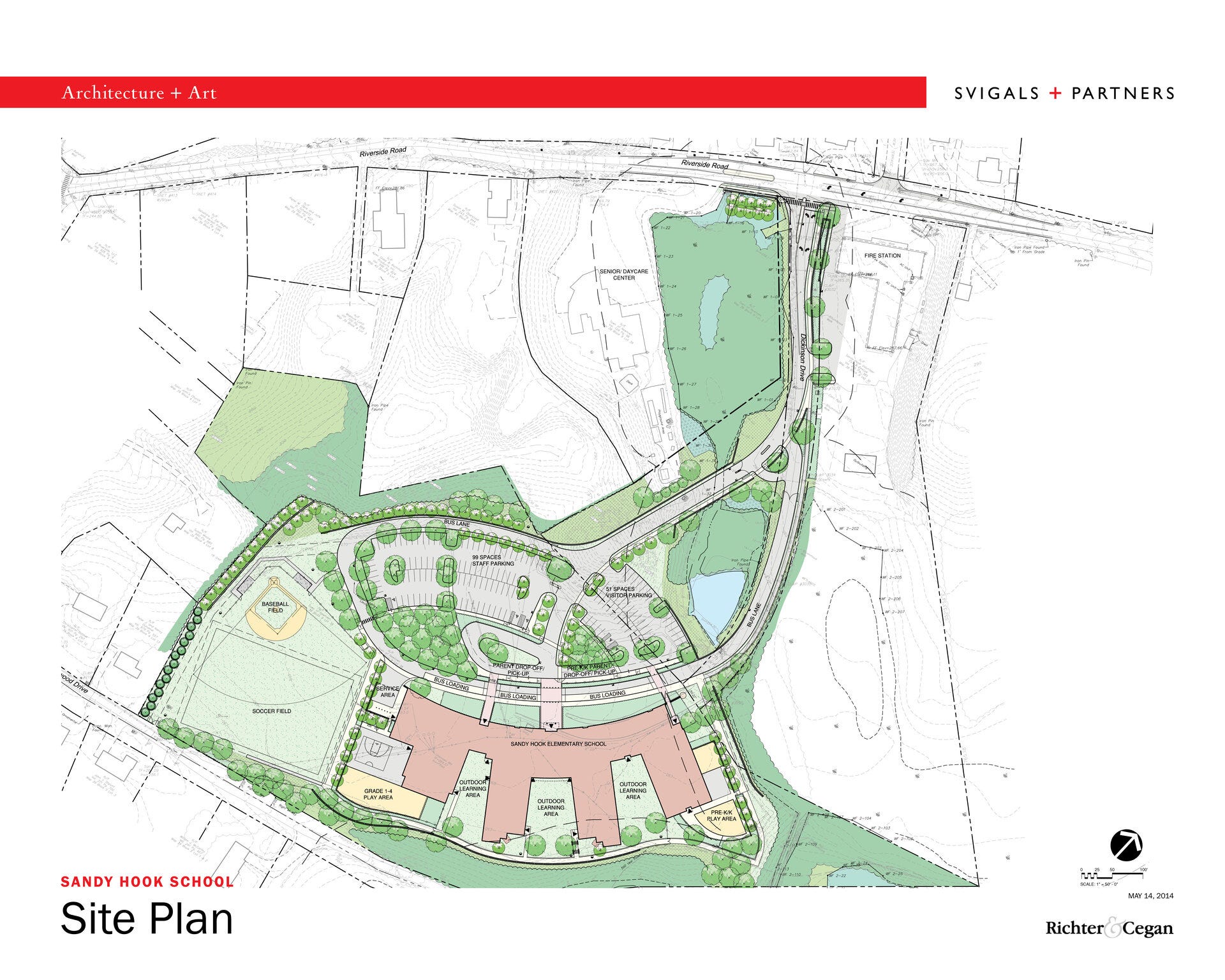 A rendering of a redesign of the new Sandy Hook campus. / Provided by Svigals + Partners.