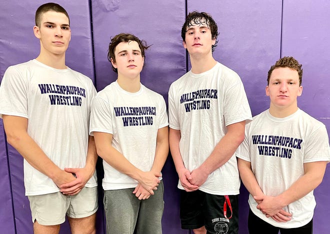 Wallenpaupack Area's varsity wrestling team is off to a sizzling 7-0 start this season in both tournament and dual meet action. Pictured here are four of the talented, hard-working young men leading the way so far (from left): Thomas Panzanella, Gunnar Myers, Henry Baronowski, Jaden Colwell.
