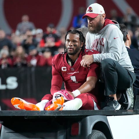 Kyler Murray is carted off after an injury against