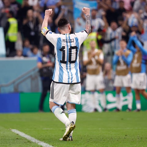 Lionel Messi scored on a penalty kick in Argentina