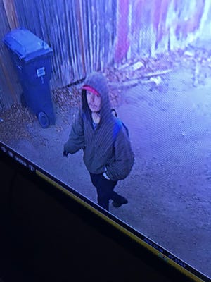 This photo of a suspect in an arson was taken from surveillance footage on Dec. 10.