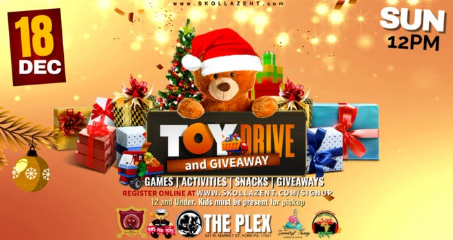 Poster for SKOLLAZ ENTERTAINMENT Toy Drive and Giveaway