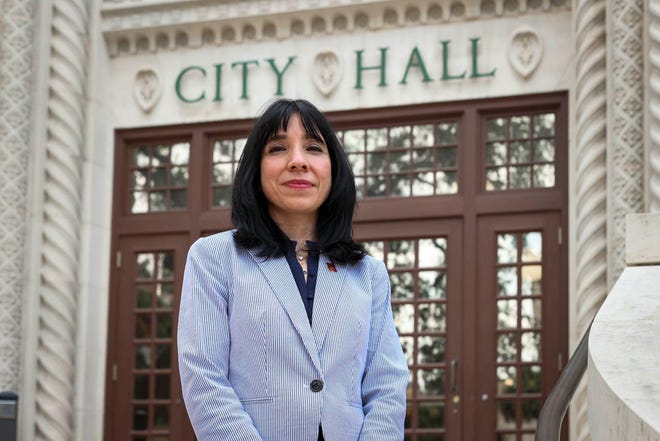 San Antonio’s deputy city manager, María Villagómez, served as the chief negotiator in the city’s new labor contract with police. Villagómez says she’s satisfied with the new labor contract but recognizes there’s always room for improvement. (Photo by Taylor Bayly/News21)