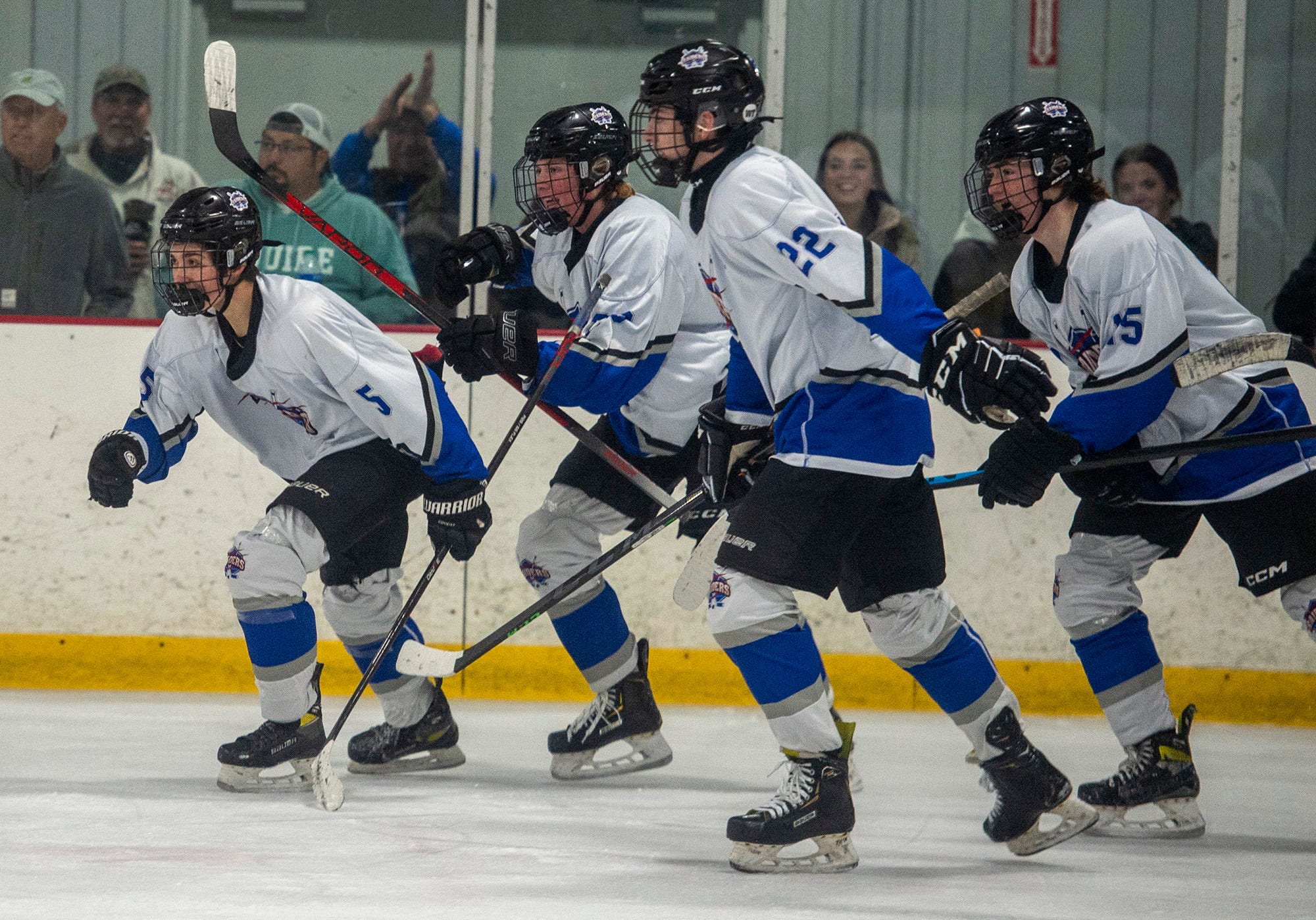 Milford's Aiden Collins returns to ice on anniversary of scary injury