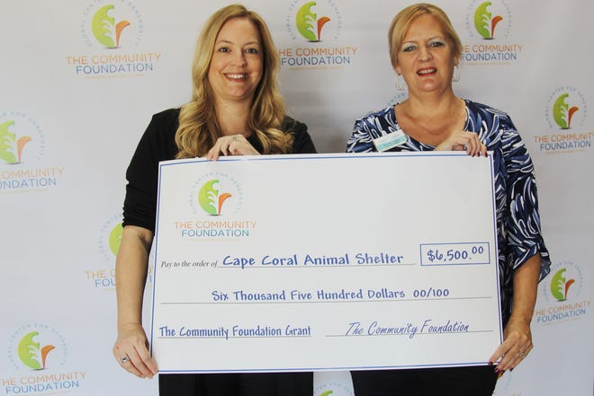 The Cape Coral Animal Shelter recently received a grant from The Community Foundation for $6,500