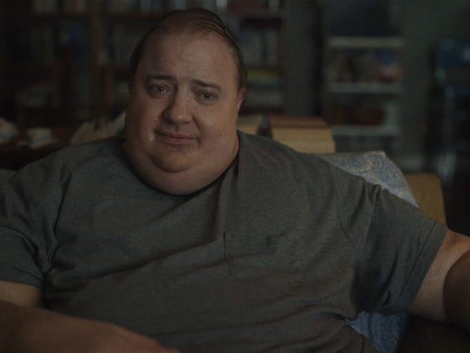 Brendan Fraser stars as an obese writing teacher who wants to reconnect with Darren Aronofsky's teenage daughter. "the whale"