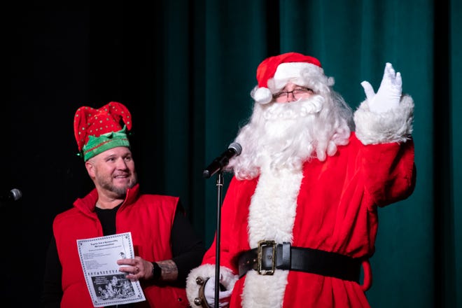 Santa Claus was on hand to greet attendees and speak about the local Secret Santa program at the Cambridge Performing Arts Center's holiday musical revue. The arts center teamed up with Toys for Tots and Guernsey County Secret Santa to raise money and collect toys for area children. Numerous local acts performed including The Cambridge Singers and local band Dad Bod. Highlights from the youth productions were performed and an auction and 50/50 raffle were held.
