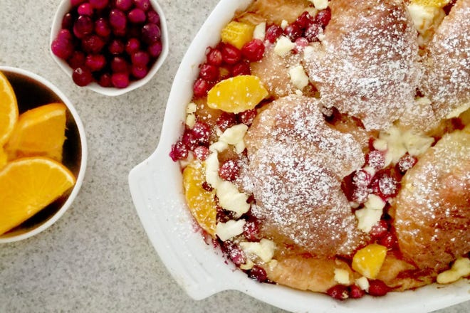 This orange cranberry French toast bake uses the quintessential flavors of fall in an unexpected, new way.