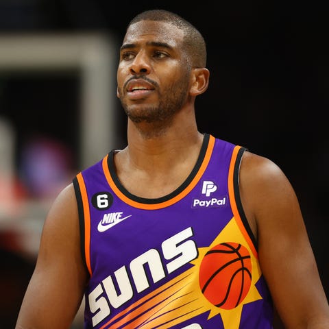 Phoenix Suns guard Chris Paul against the Boston C