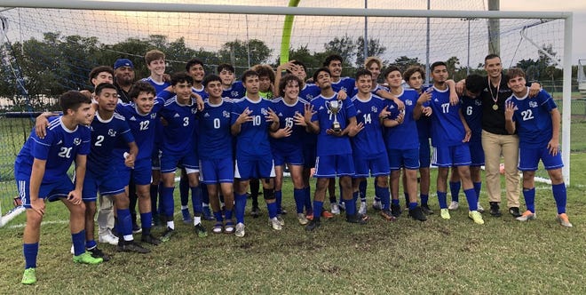 Sebastian River scored three goals in extra time to defeat Vero Beach 4-1 and win the Indian River Cup hosted by St. Edward's on Saturday, Dec. 17, 2022 in Vero Beach.