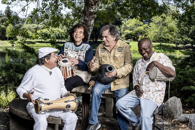 Released earlier this year, "in the groove" is the first album in 15 years by international Grammy-winning supergroup Planet Drums and features Mickey Hart (third from left) of the Grateful Dead.