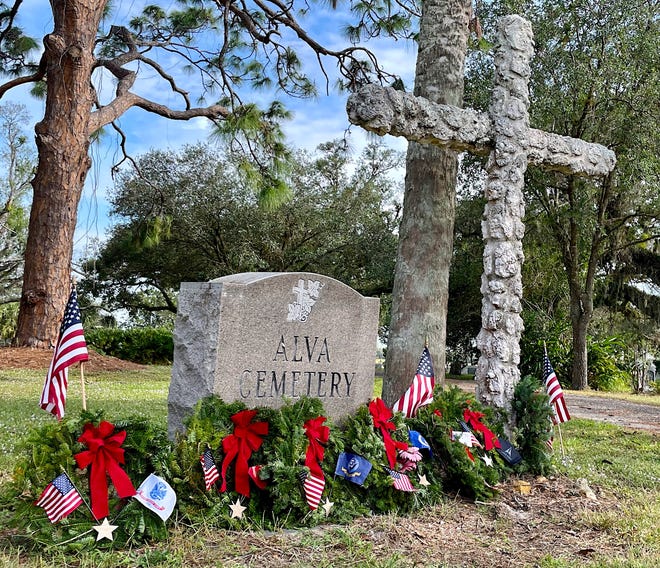 The Alva Cemetery on Wreaths Across America Day, Dec. 17, 2022.