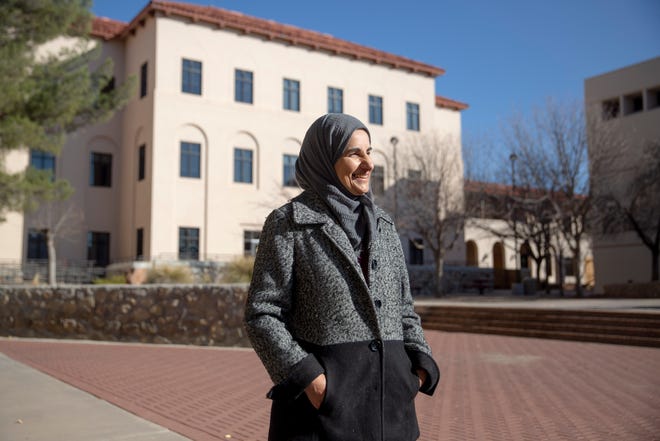 Rajaa Shindi, an assistant professor at New Mexico State University, poses for a photo on Thursday, Dec. 15, 2022, at New Mexico State University. Shindi received a $150,000 grant from the W.K. Kellogg Foundation to continue an effort to improve the lives of Afghan refugees in southern New Mexico through education and job training.