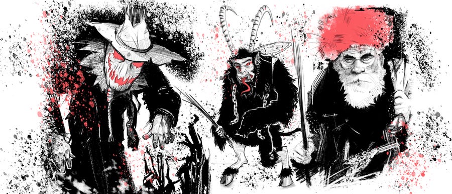 Scary christmas topper