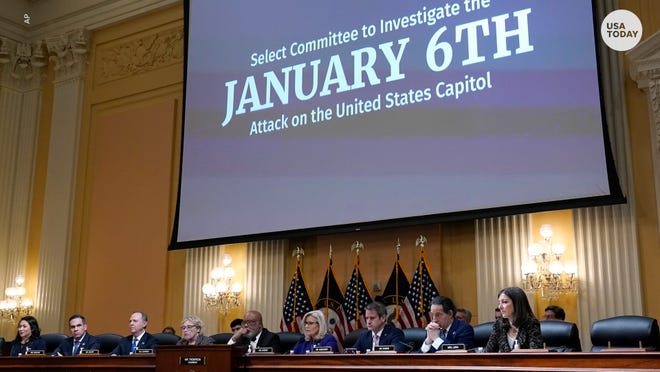 The Jan. 6 committee during its final hearing Dec. 19.