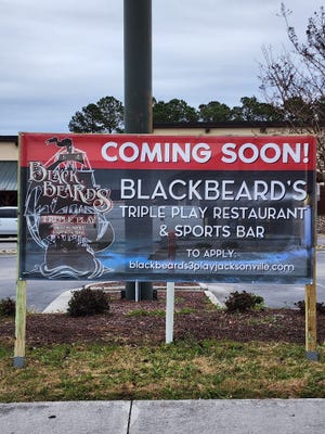 Dale Overbee's Blackbeard's Triple Play Restaurant and Sports Bar is coming to Jacksonville.