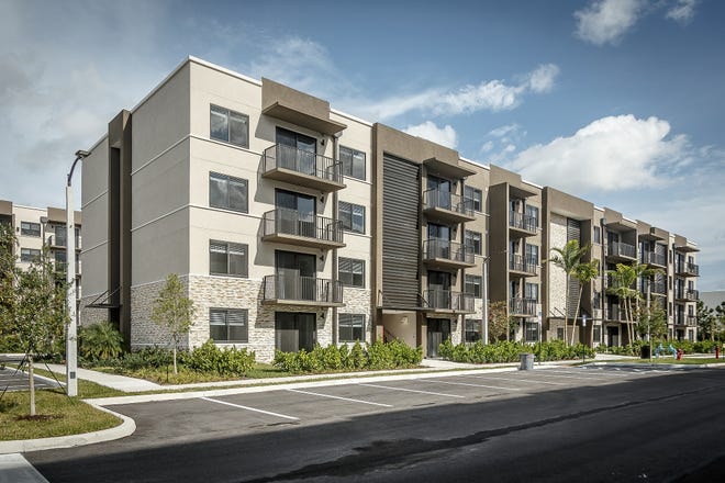 The new Resia Pine Ridge apartments are scheduled to open in January west of West Palm Beach 288 workforce housing apartments. Tenants can begin signing leases next month.