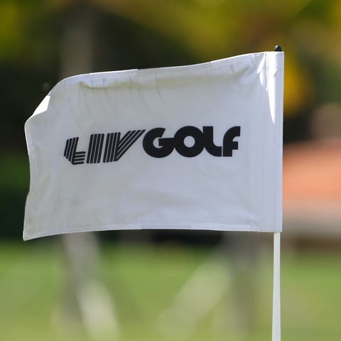 A general view of the pin flag on the 16th green d