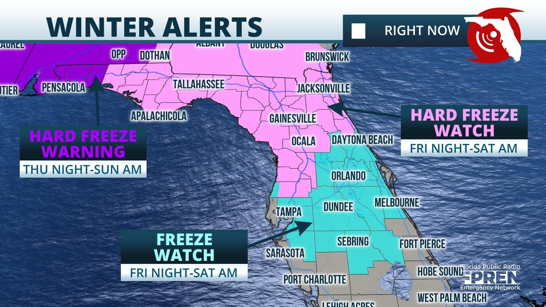 Florida faces arctic cold front, freezing temperatures for Christmas