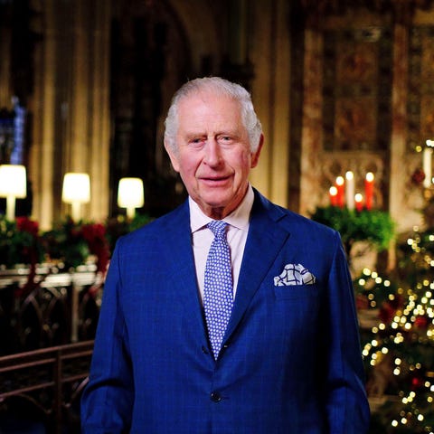 Britain's King Charles III delivers his message du