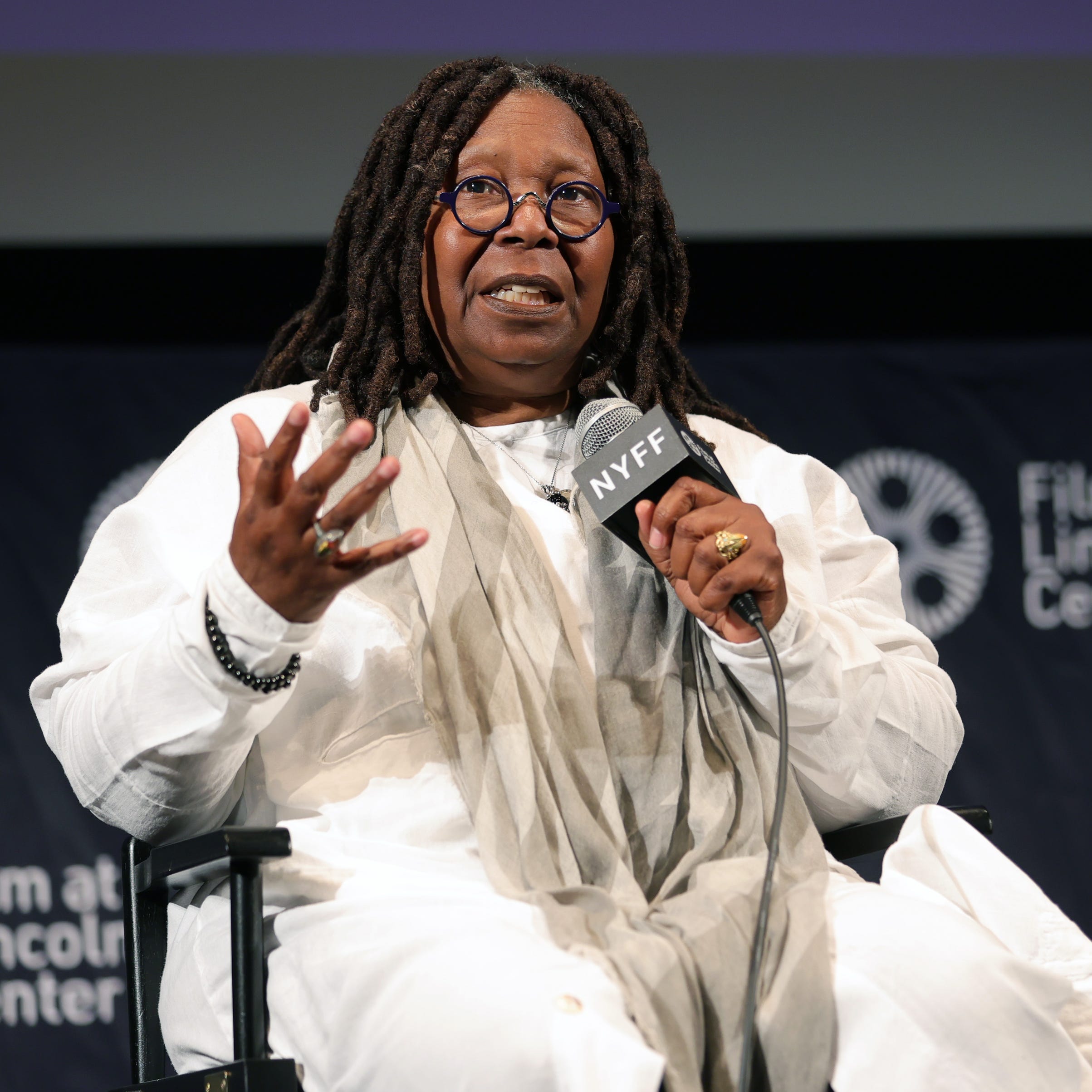 NEW YORK, NEW YORK - OCTOBER 01:  Whoopi Goldberg takes part in the  "Till" press conference at The Film Society of Lincoln Center, Walter Reade Theatre on October 01, 2022 in New York City. (Photo by Michael Loccisano/Getty Images for FLC) ORG XMIT: 775878906 ORIG FILE ID: 1429421439