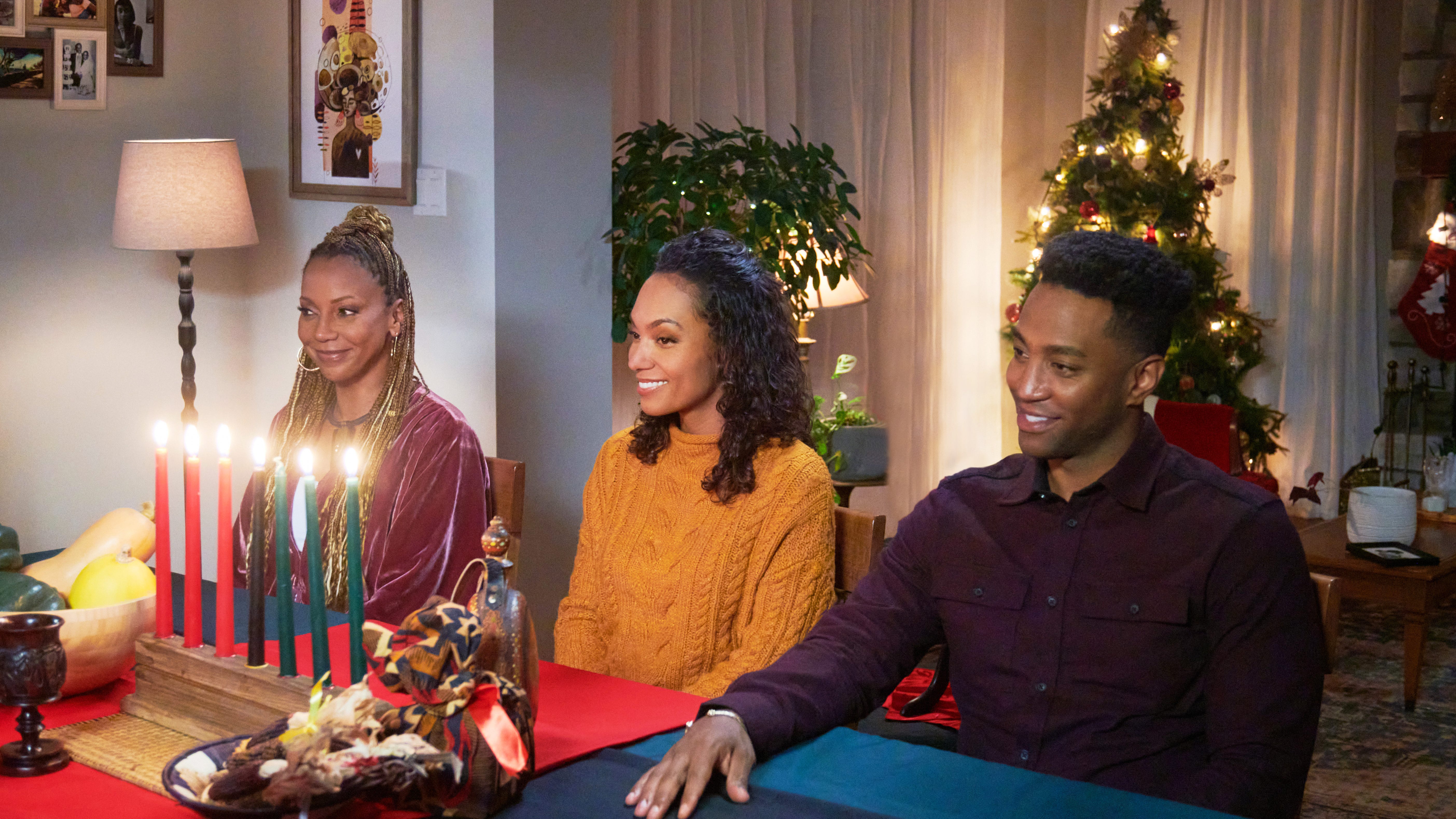 Holly Robinson Peete, Lyndie Greenwood and Brooks Darnell star in "Holiday Heritage," celebrating both Christmas and Kwanzaa.