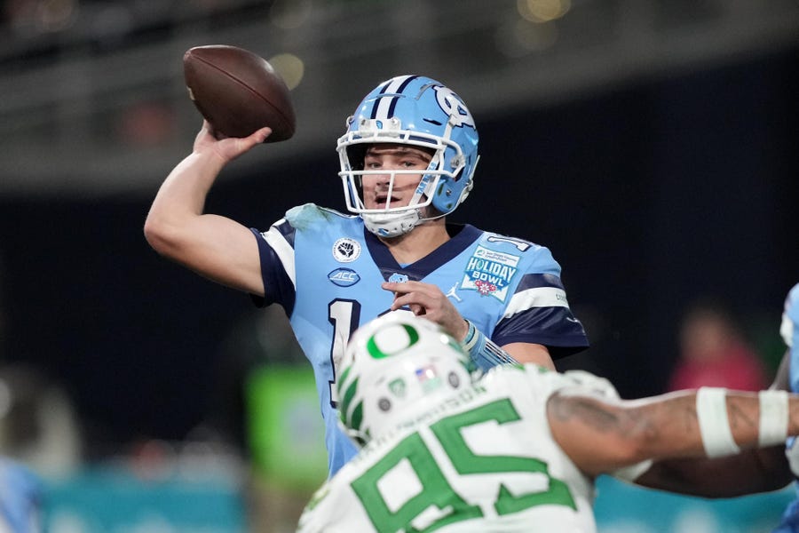 NFL scouts get early look at UNC QB Drake Maye, who could be top pick in 2024 NFL Draft