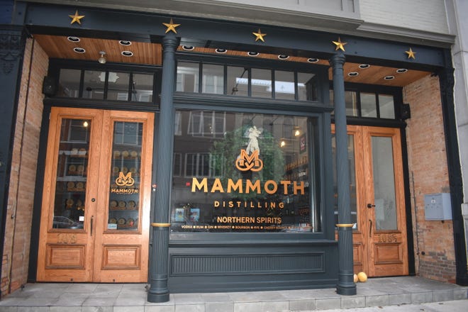 The downtown Adrian storefront of Mammoth Distilling, 108 E. Maumee St., is pictured Dec. 22, 2022. Mammoth's location in Adrian is its southernmost site with additional tasting rooms in northern Michigan.