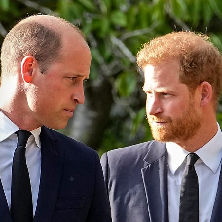 FILE - Britain's Prince William and Britain's Prince Harry walk beside each other after viewing the floral tributes for the late Queen Elizabeth II outside Windsor Castle, in Windsor, England, Saturday, Sept. 10, 2022. Prince Harry and his wife, Meghan, are expected to vent their grievances against the monarchy when Netflix releases the final episodes of a series about the couple's decision to step away from royal duties and make a new start in America. (AP   Photo/Martin Meissner, File) ORG XMIT: XROY104