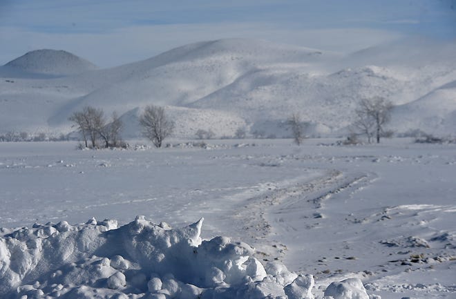 The Washoe Valley is seen covered in snow and ice on Jan. 3.