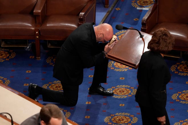 Rep. Clay Higgins, R-La., in the House chamber. The House of Representatives reconvenes on Thursday, Jan. 5, 2023.