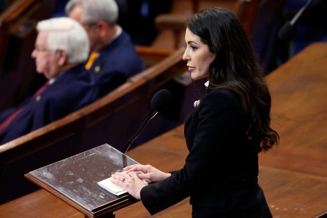 U.S. Rep.-elect Anna Paulina Luna (R-FL) delivers remarks in the House chamber during the third day of elections for speaker of the House at the U.S. Capitol on January 5, 2023 in Washington, DC.