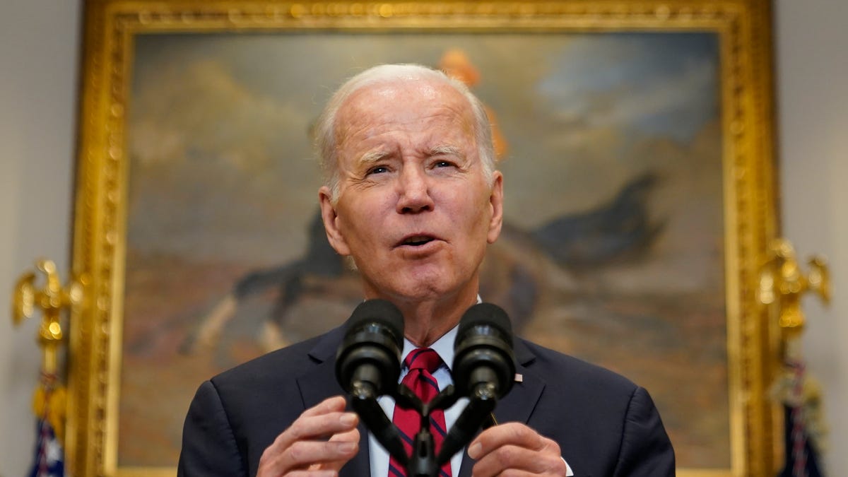 President Joe Biden speaks about border security in the Roosevelt Room of the White House, Thursday, Jan. 5, 2023, in Washington. (AP Photo/Patrick Semansky) ORG XMIT: DCPS101