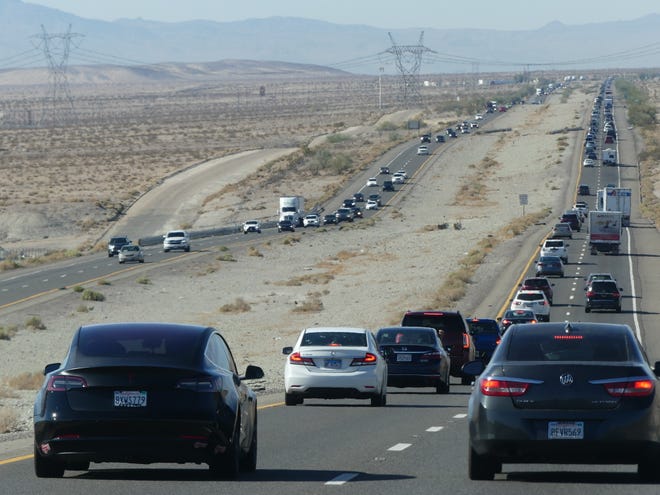 Las Vegas Mayor Carolyn Goodman used Twitter this week to tell California to widen Interstate 15 from stateline to Barstow.