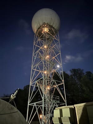 A radar tower at the National Weather Service Greenville-Spartanburg airport location that went offline in December after a gear that turns the antenna broke, is now back online. The tower provides real-time weather data to most of Western North Carolina.