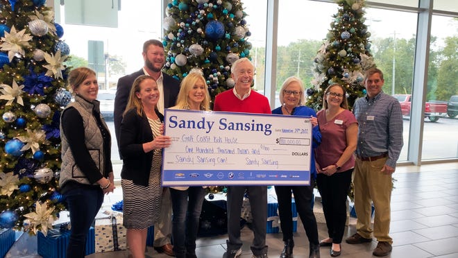 Sandy Sansing makes a $100,000 contribution to the mission of Gulf Coast Kid’s House.