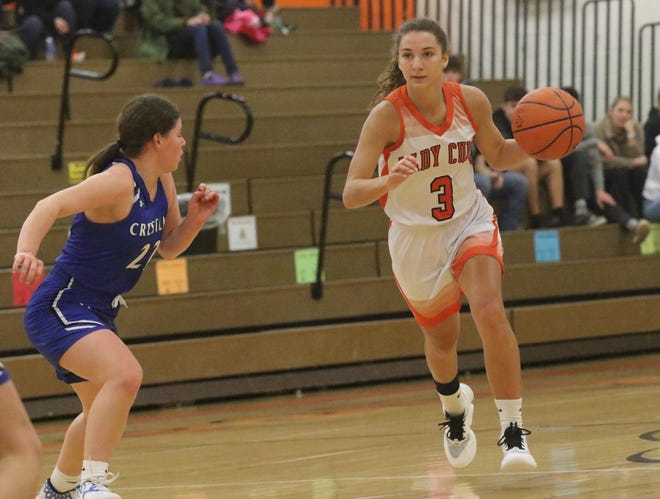Lucas' Shelby Grover scored her 1,000th career point in a win over Crestline on Saturday afternoon.