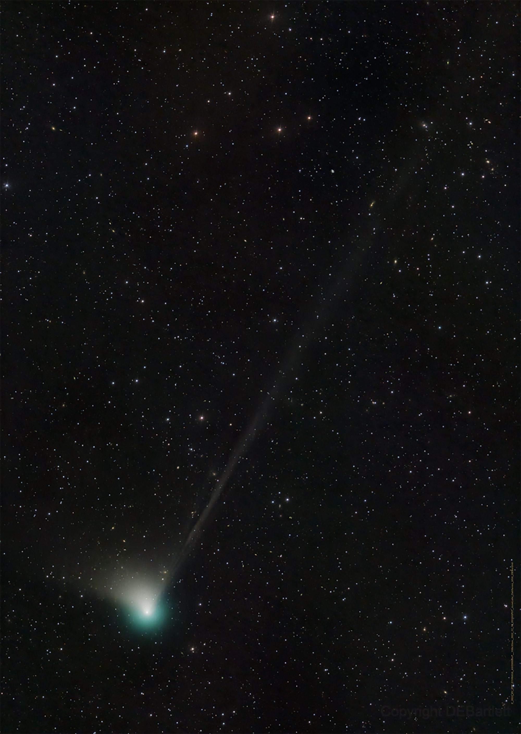 This handout picture obtained from the NASA website shows Comet C/2022 E3 (ZTF).
