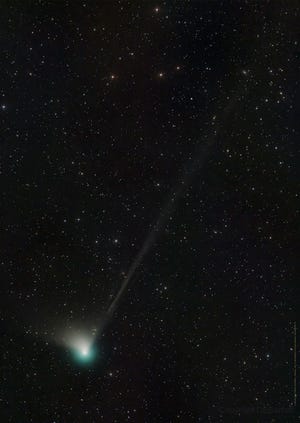 This handout picture obtained from the NASA website shows Comet C/2022 E3 (ZTF).